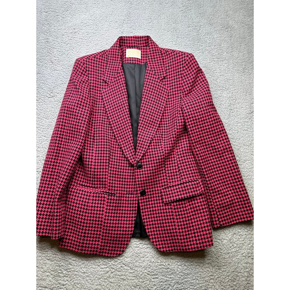 Pendleton Houndstooth pure Wool blazer size 8 ama… - image 1